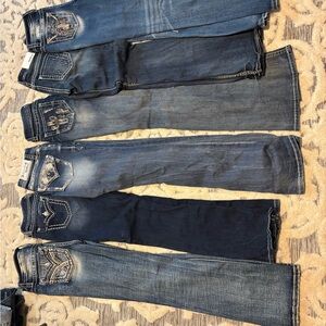Miss Me Blue Boyfriend Jeans Distressed Vintage Look